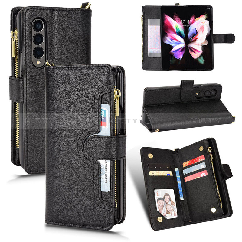 Coque Portefeuille Livre Cuir Etui Clapet BY8 pour Samsung Galaxy Z Fold3 5G Plus