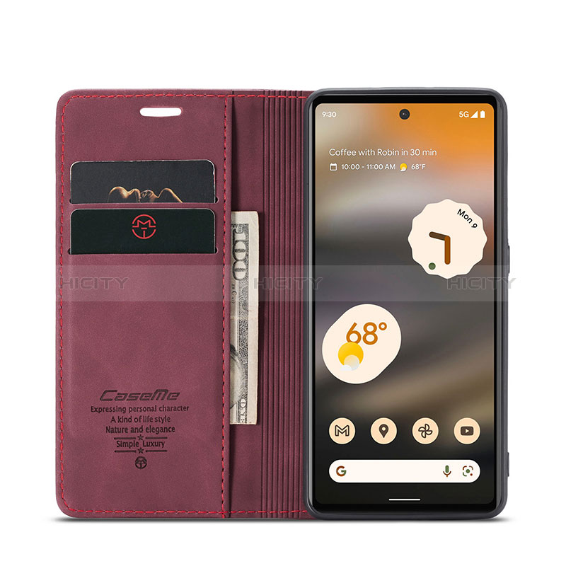 Coque Portefeuille Livre Cuir Etui Clapet C01S pour Google Pixel 6a 5G Plus