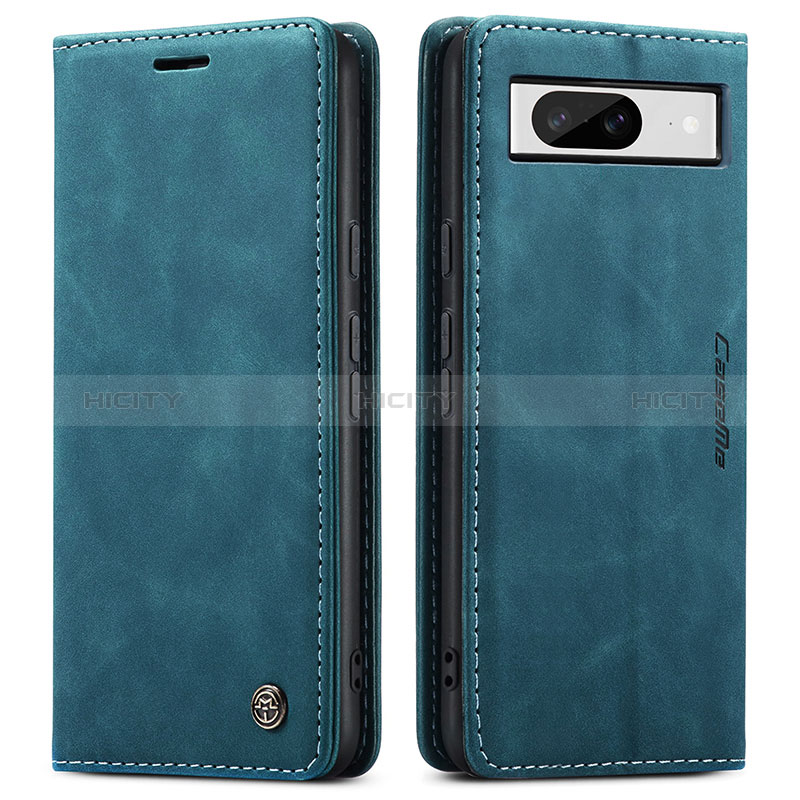 Coque Portefeuille Livre Cuir Etui Clapet C01S pour Google Pixel 8 5G Bleu Plus