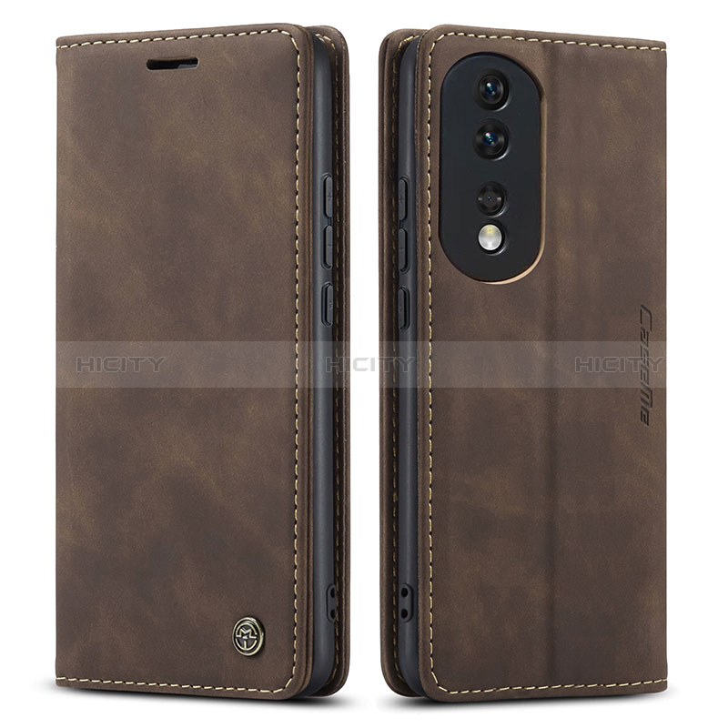 Coque Portefeuille Livre Cuir Etui Clapet C01S pour Huawei Honor 80 5G Marron Plus