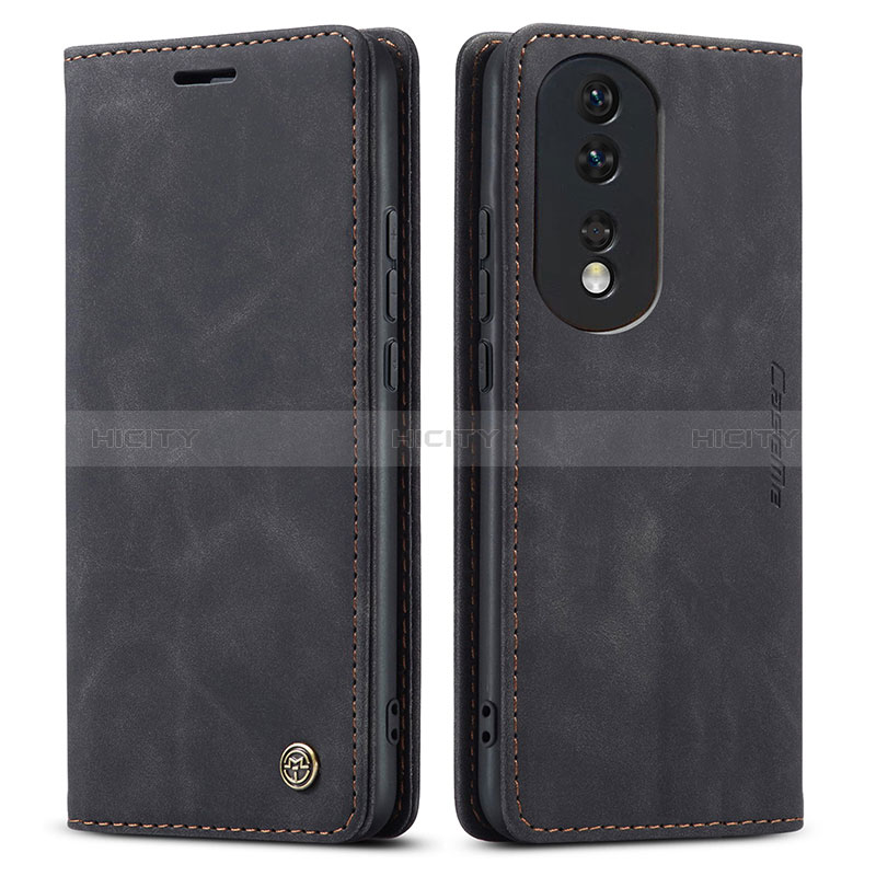 Coque Portefeuille Livre Cuir Etui Clapet C01S pour Huawei Honor 80 Pro 5G Noir Plus