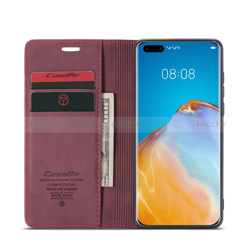 Coque Portefeuille Livre Cuir Etui Clapet C01S pour Huawei P40 Plus