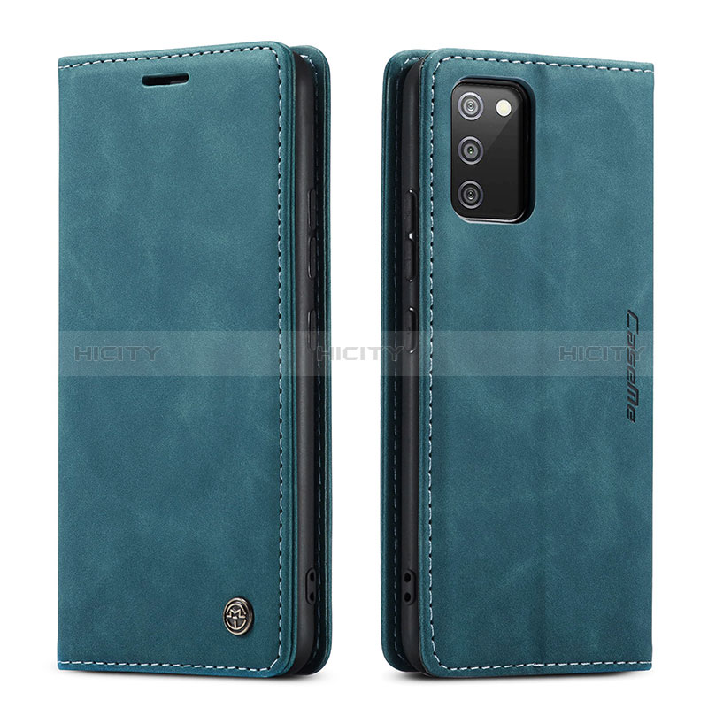 Coque Portefeuille Livre Cuir Etui Clapet C01S pour Samsung Galaxy A02s Bleu Plus