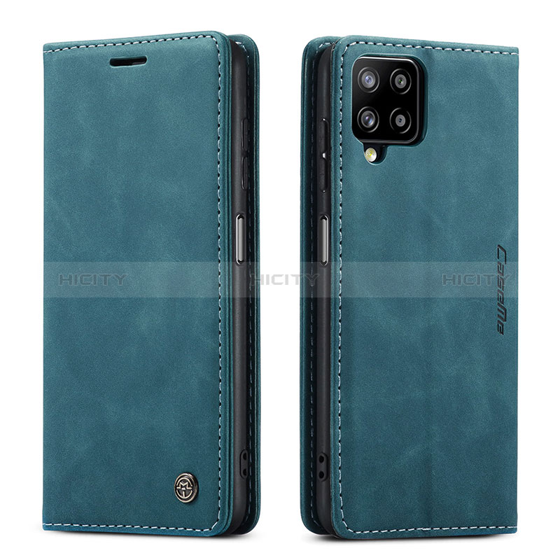 Coque Portefeuille Livre Cuir Etui Clapet C01S pour Samsung Galaxy A12 Bleu Plus