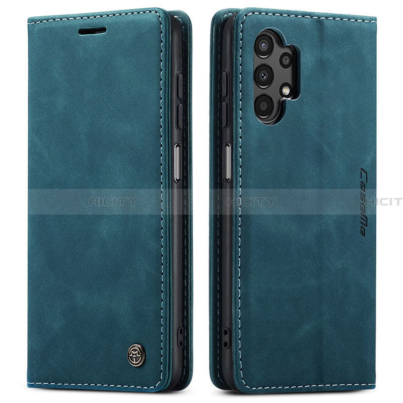 Coque Portefeuille Livre Cuir Etui Clapet C01S pour Samsung Galaxy A13 4G Bleu Plus