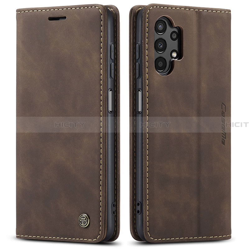 Coque Portefeuille Livre Cuir Etui Clapet C01S pour Samsung Galaxy A13 4G Marron Plus