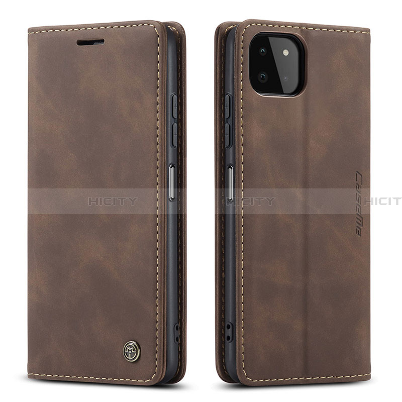 Coque Portefeuille Livre Cuir Etui Clapet C01S pour Samsung Galaxy A22 5G Marron Plus