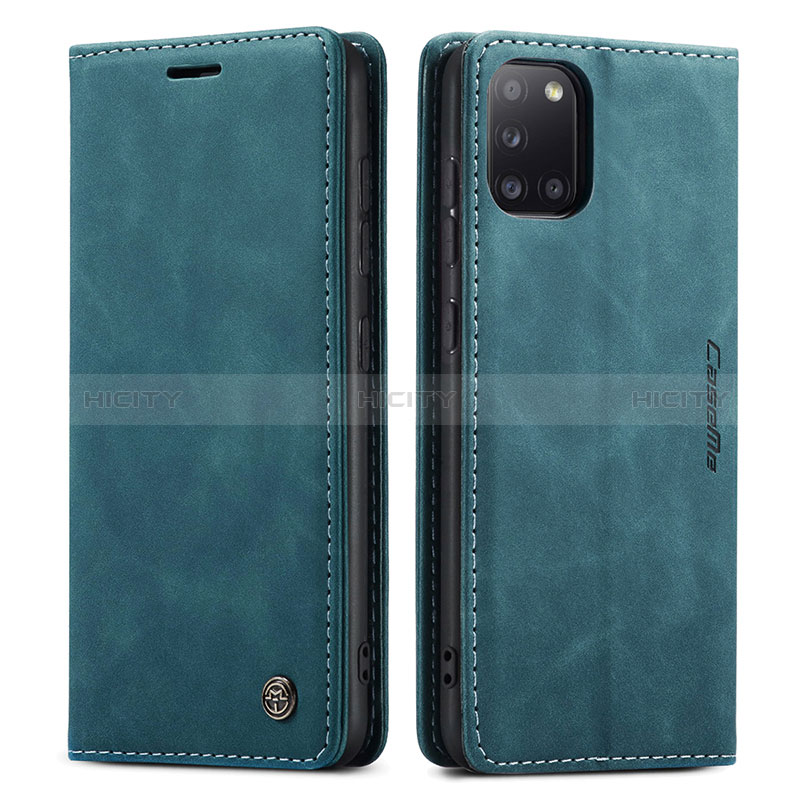 Coque Portefeuille Livre Cuir Etui Clapet C01S pour Samsung Galaxy A31 Bleu Plus