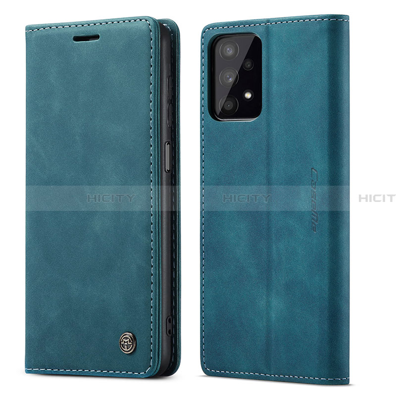 Coque Portefeuille Livre Cuir Etui Clapet C01S pour Samsung Galaxy A32 4G Bleu Plus