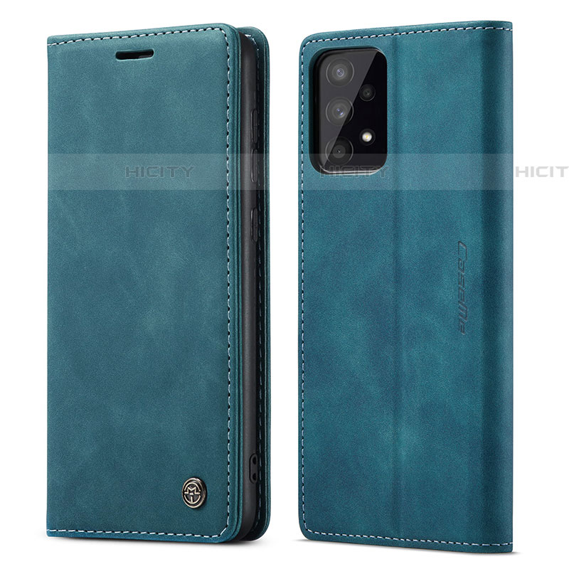 Coque Portefeuille Livre Cuir Etui Clapet C01S pour Samsung Galaxy A53 5G Bleu Plus