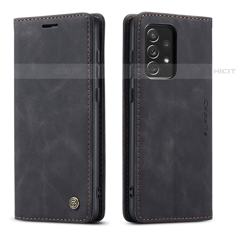 Coque Portefeuille Livre Cuir Etui Clapet C01S pour Samsung Galaxy A73 5G Noir Plus