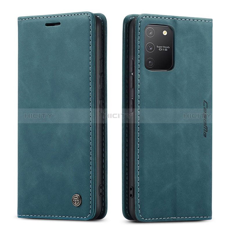 Coque Portefeuille Livre Cuir Etui Clapet C01S pour Samsung Galaxy A91 Bleu Plus