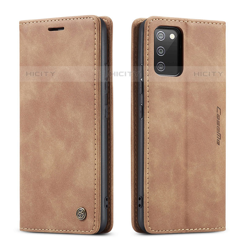 Coque Portefeuille Livre Cuir Etui Clapet C01S pour Samsung Galaxy M02s Marron Plus