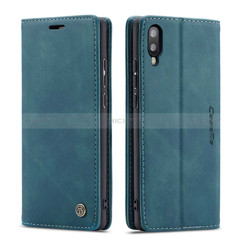 Coque Portefeuille Livre Cuir Etui Clapet C01S pour Samsung Galaxy M10 Bleu Plus