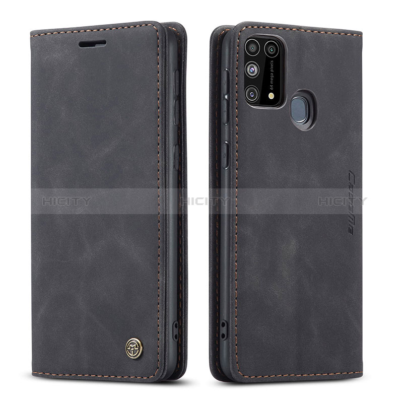 Coque Portefeuille Livre Cuir Etui Clapet C01S pour Samsung Galaxy M21s Noir Plus