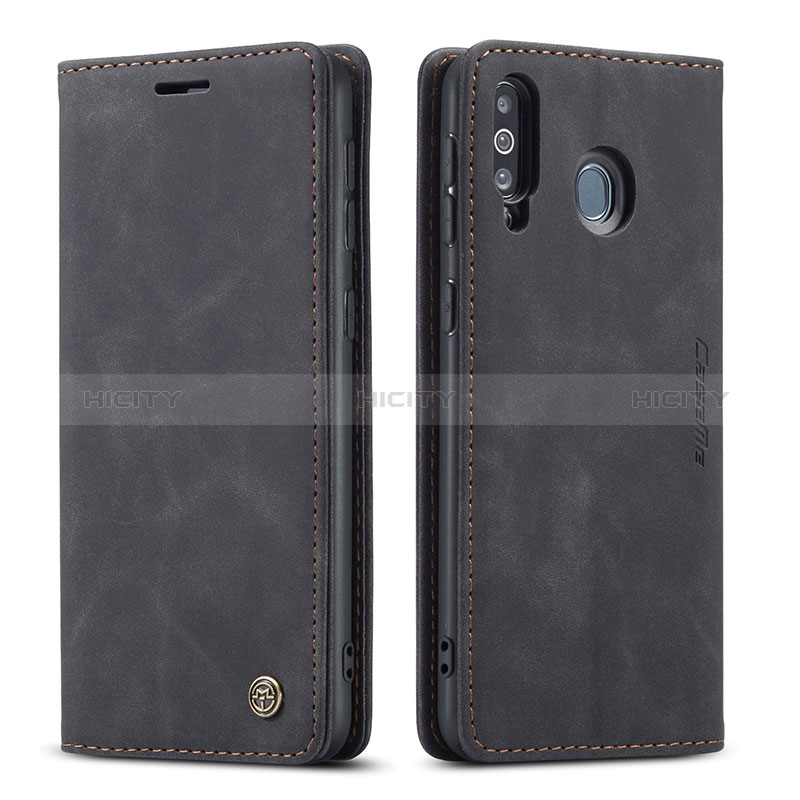 Coque Portefeuille Livre Cuir Etui Clapet C01S pour Samsung Galaxy M30 Noir Plus