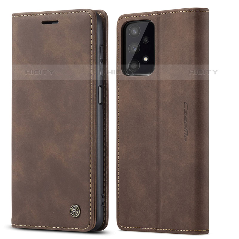 Coque Portefeuille Livre Cuir Etui Clapet C01S pour Samsung Galaxy M32 5G Marron Plus