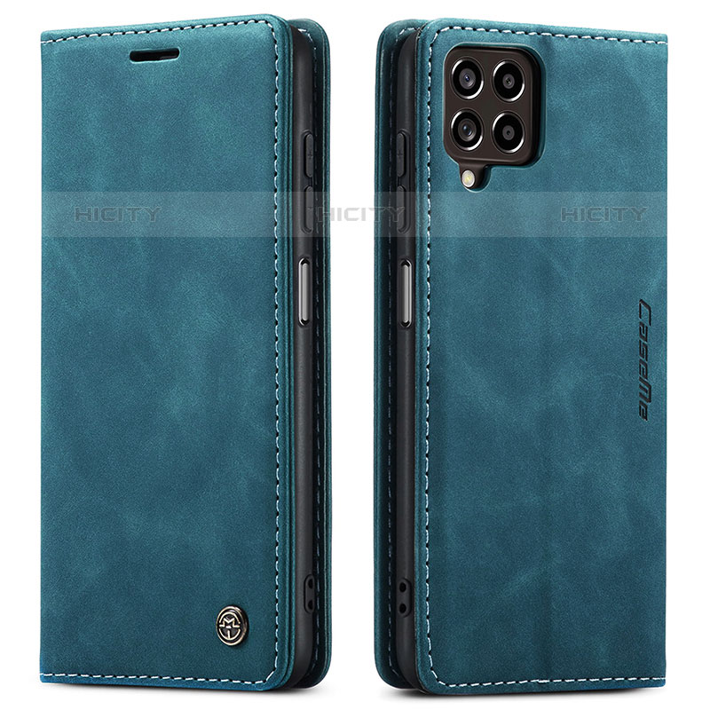 Coque Portefeuille Livre Cuir Etui Clapet C01S pour Samsung Galaxy M53 5G Bleu Plus