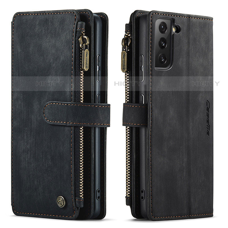 Coque Portefeuille Livre Cuir Etui Clapet C01S pour Samsung Galaxy S21 Plus 5G Noir Plus