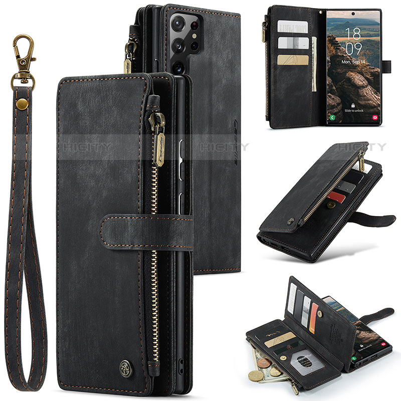 Coque Portefeuille Livre Cuir Etui Clapet C01S pour Samsung Galaxy S22 Ultra 5G Plus