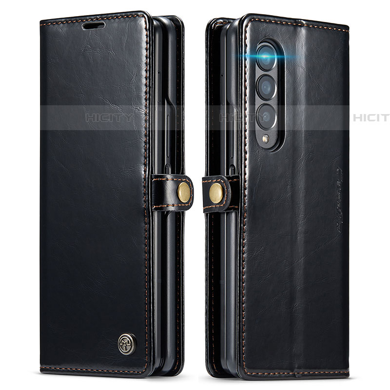 Coque Portefeuille Livre Cuir Etui Clapet C01S pour Samsung Galaxy Z Fold4 5G Noir Plus