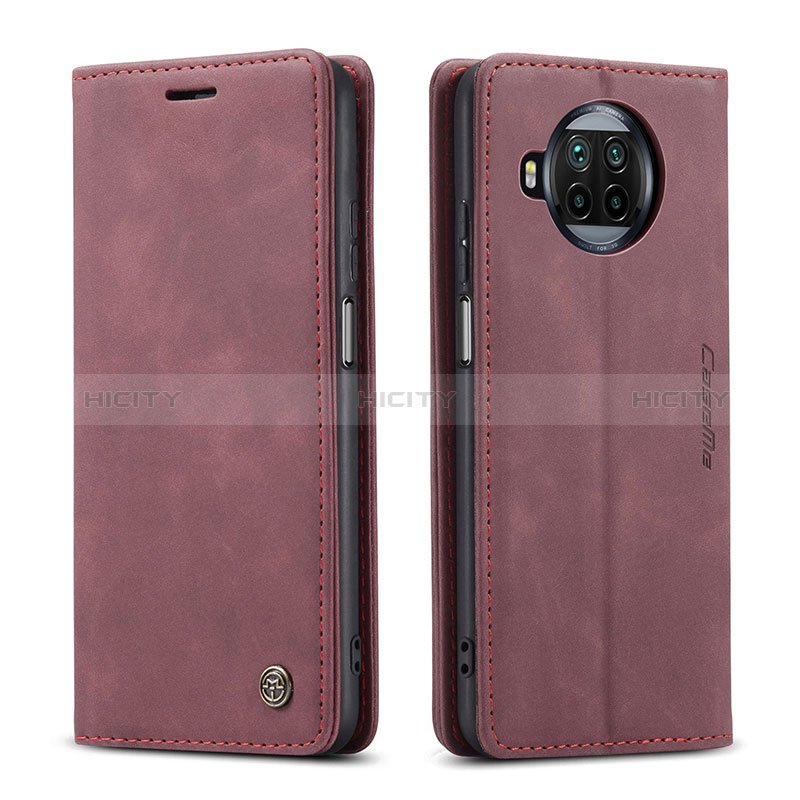 Coque Portefeuille Livre Cuir Etui Clapet C01S pour Xiaomi Mi 10i 5G Vin Rouge Plus