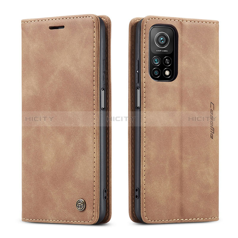 Coque Portefeuille Livre Cuir Etui Clapet C01S pour Xiaomi Mi 10T Pro 5G Brun Clair Plus