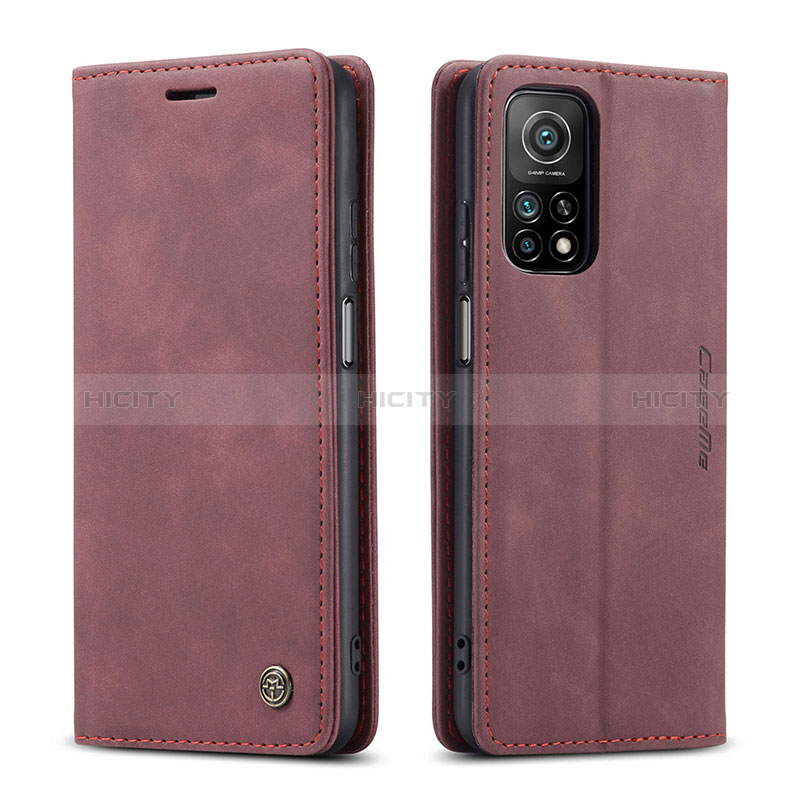 Coque Portefeuille Livre Cuir Etui Clapet C01S pour Xiaomi Mi 10T Pro 5G Vin Rouge Plus