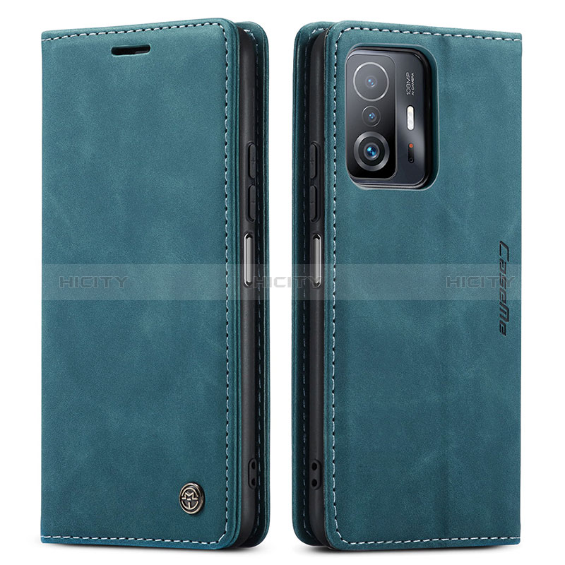 Coque Portefeuille Livre Cuir Etui Clapet C01S pour Xiaomi Mi 11T 5G Bleu Plus