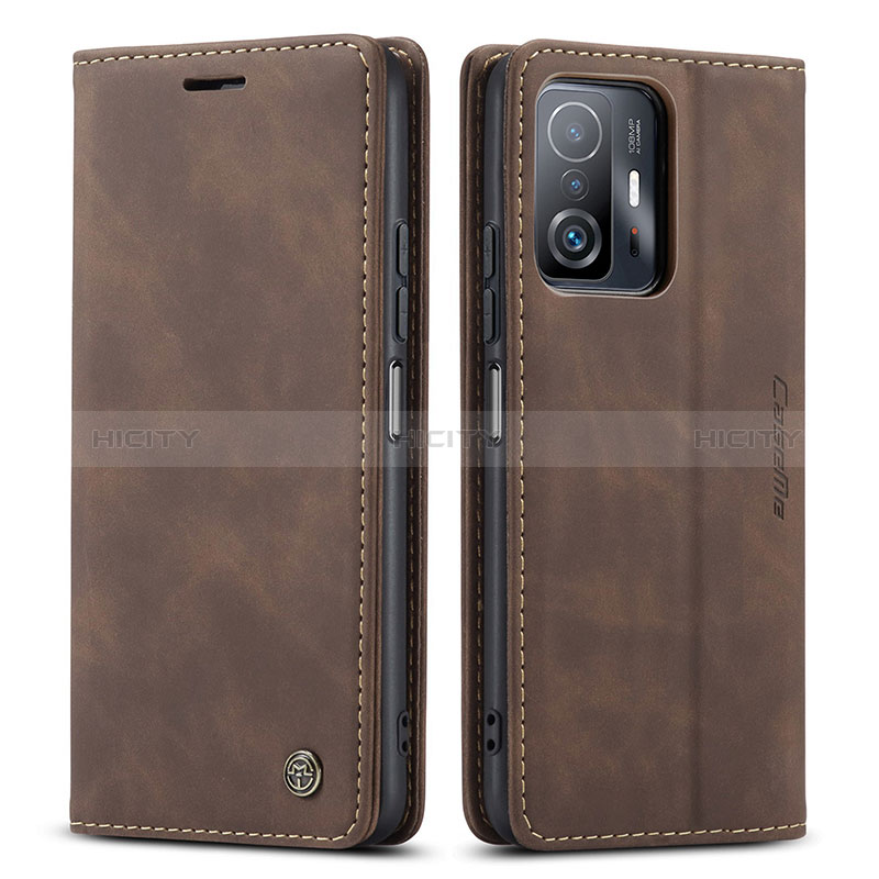 Coque Portefeuille Livre Cuir Etui Clapet C01S pour Xiaomi Mi 11T 5G Marron Plus