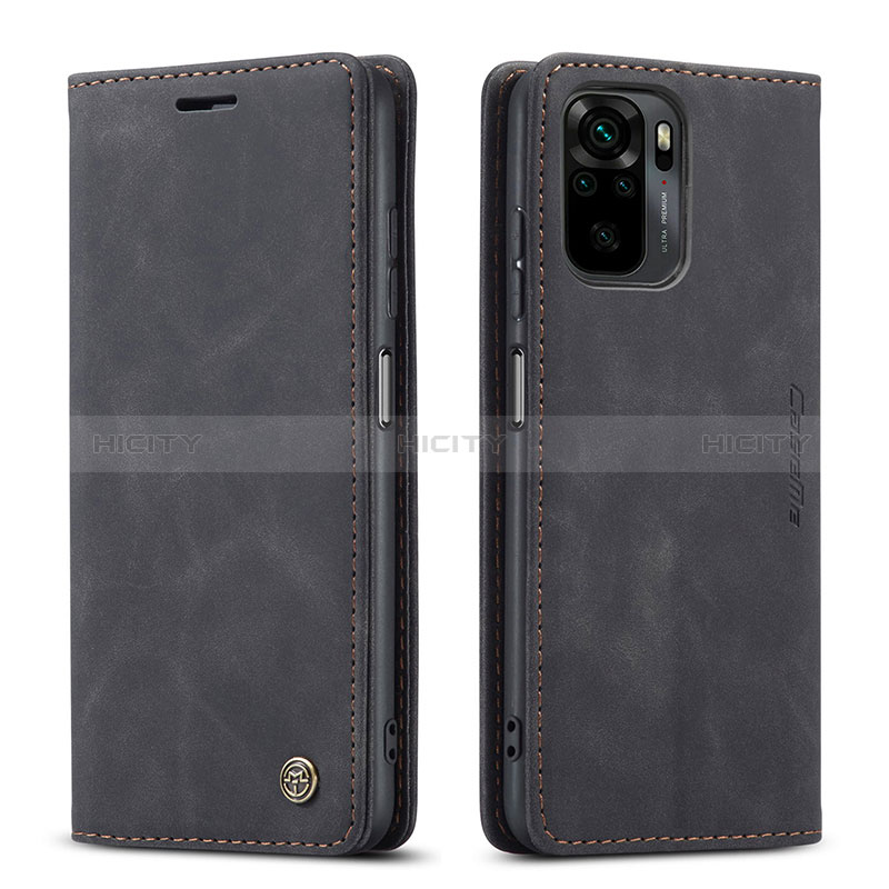 Coque Portefeuille Livre Cuir Etui Clapet C01S pour Xiaomi Poco M5S Noir Plus