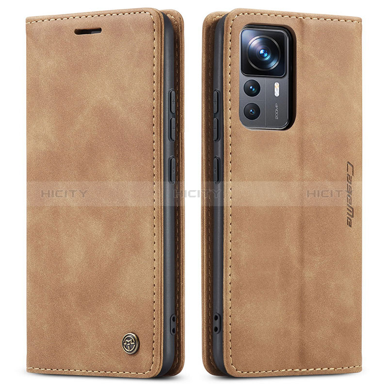 Coque Portefeuille Livre Cuir Etui Clapet C01S pour Xiaomi Redmi K50 Ultra 5G Brun Clair Plus