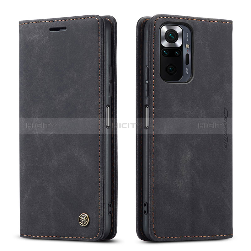 Coque Portefeuille Livre Cuir Etui Clapet C01S pour Xiaomi Redmi Note 10 Pro 4G Noir Plus