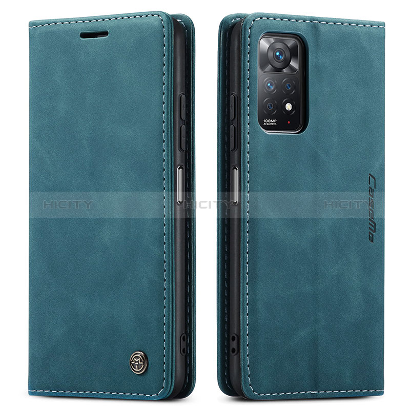 Coque Portefeuille Livre Cuir Etui Clapet C01S pour Xiaomi Redmi Note 11 Pro 5G Bleu Plus