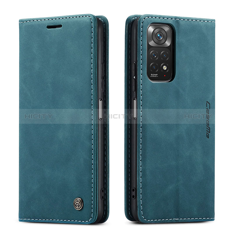 Coque Portefeuille Livre Cuir Etui Clapet C01S pour Xiaomi Redmi Note 11S 4G Bleu Plus