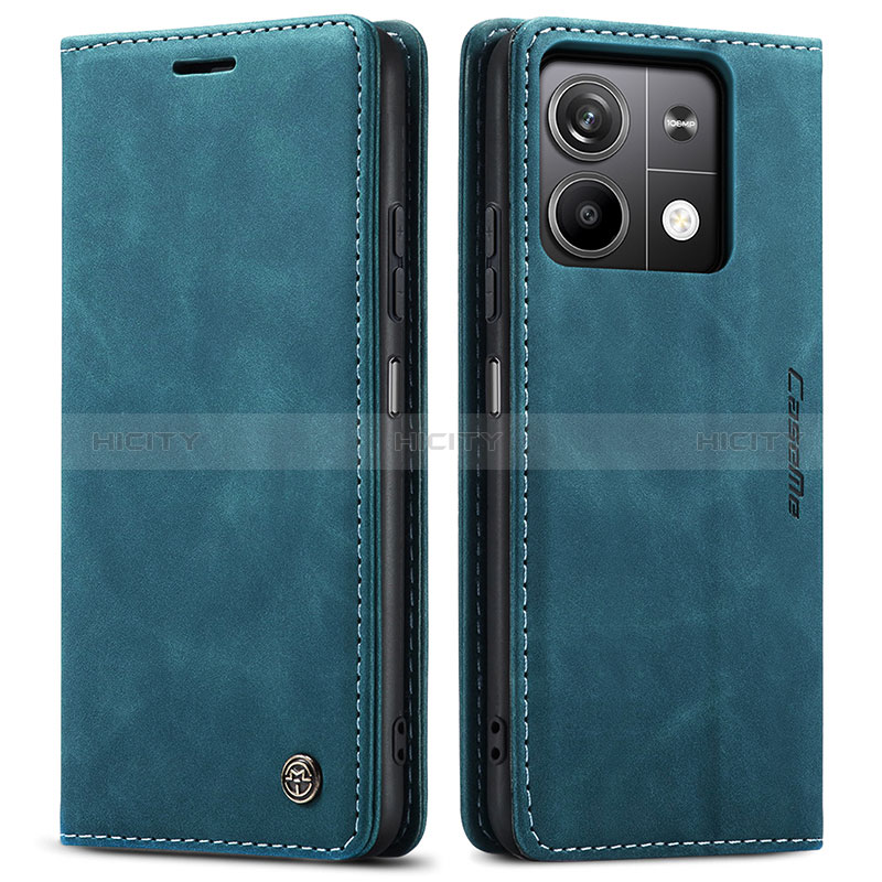 Coque Portefeuille Livre Cuir Etui Clapet C01S pour Xiaomi Redmi Note 13 5G Bleu Plus