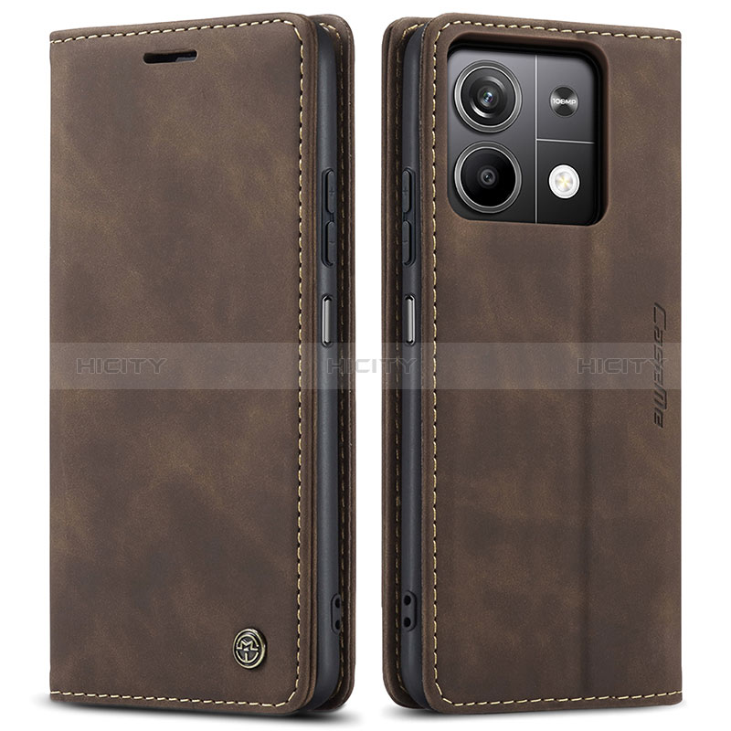 Coque Portefeuille Livre Cuir Etui Clapet C01S pour Xiaomi Redmi Note 13 5G Marron Plus