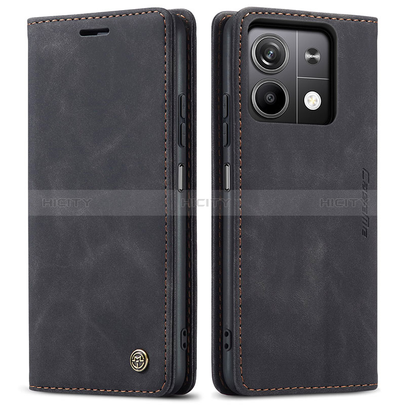 Coque Portefeuille Livre Cuir Etui Clapet C01S pour Xiaomi Redmi Note 13 5G Noir Plus