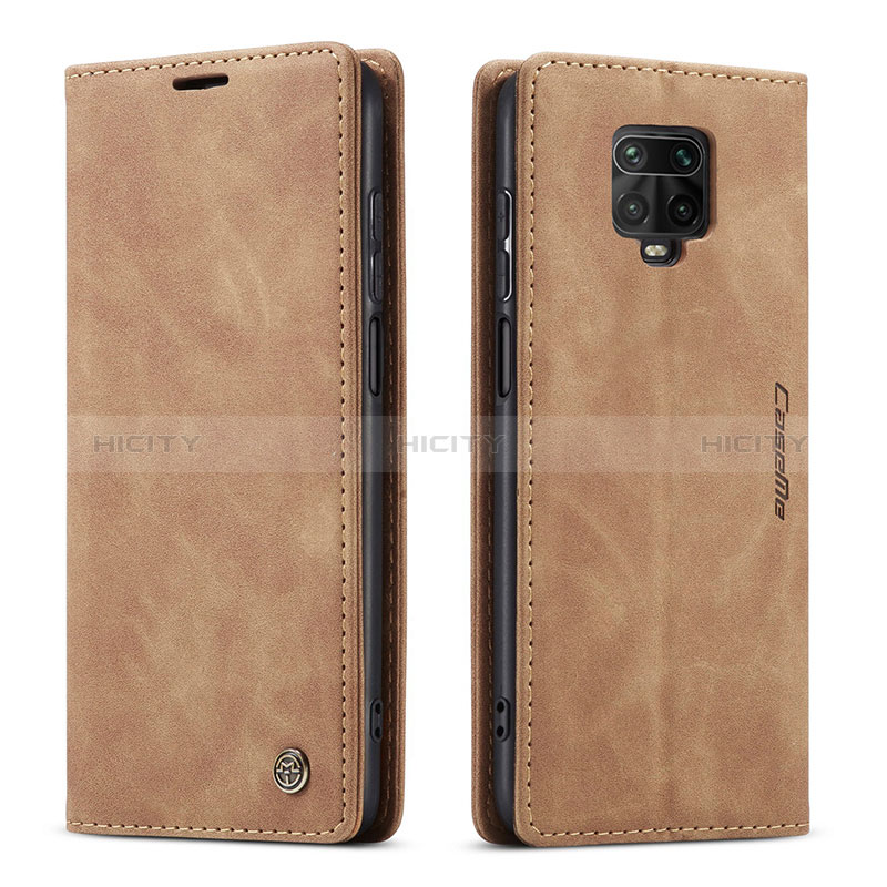 Coque Portefeuille Livre Cuir Etui Clapet C01S pour Xiaomi Redmi Note 9 Pro Max Brun Clair Plus