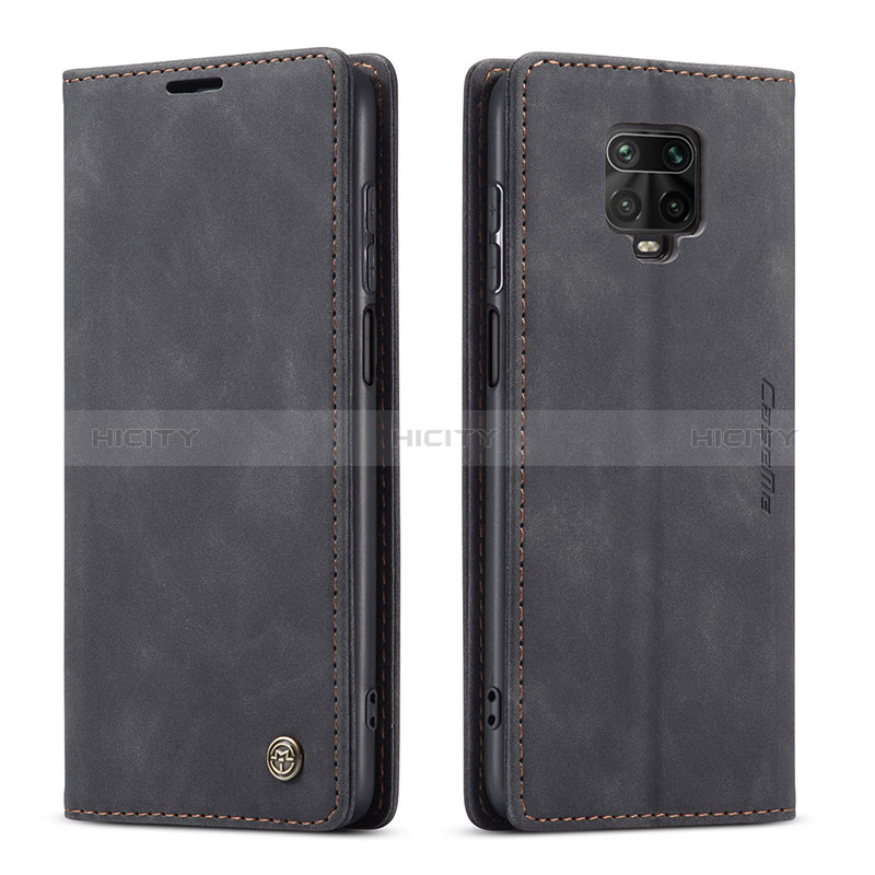 Coque Portefeuille Livre Cuir Etui Clapet C01S pour Xiaomi Redmi Note 9 Pro Max Noir Plus