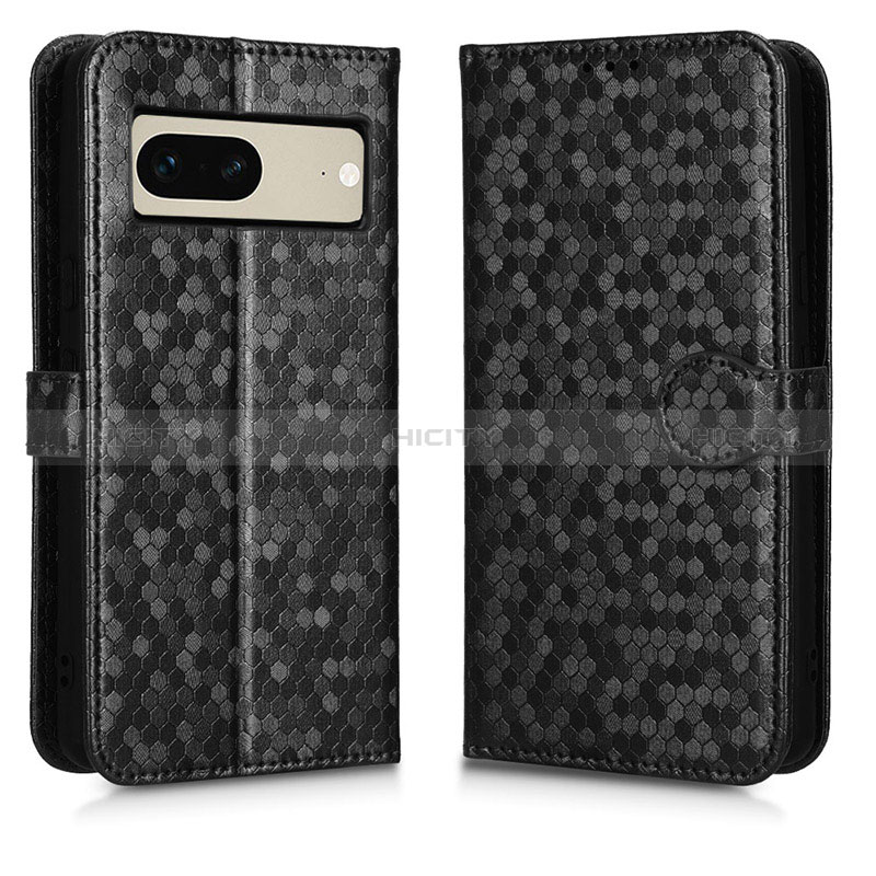 Coque Portefeuille Livre Cuir Etui Clapet C01X pour Google Pixel 7 5G Noir Plus