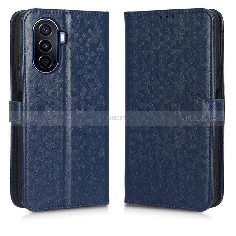 Coque Portefeuille Livre Cuir Etui Clapet C01X pour Huawei Enjoy 50 Bleu Plus