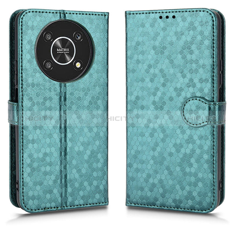 Coque Portefeuille Livre Cuir Etui Clapet C01X pour Huawei Honor Magic4 Lite 5G Vert Plus