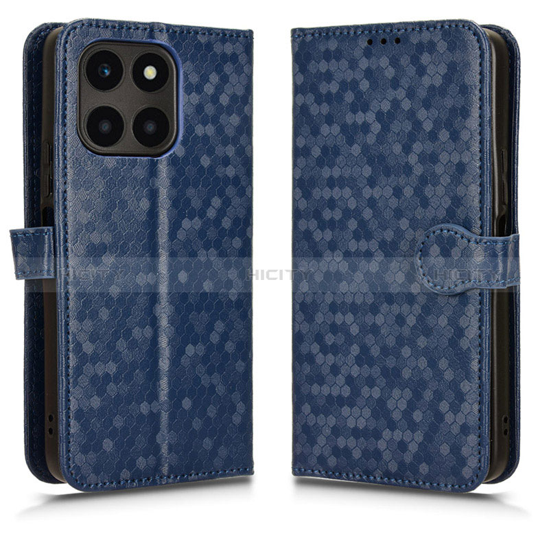 Coque Portefeuille Livre Cuir Etui Clapet C01X pour Huawei Honor X6a Bleu Plus