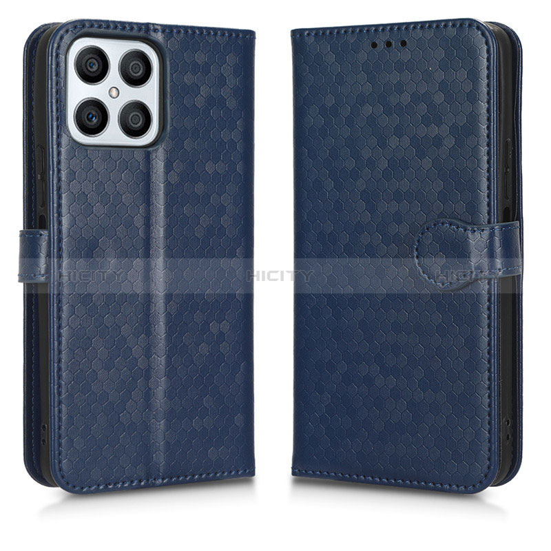 Coque Portefeuille Livre Cuir Etui Clapet C01X pour Huawei Honor X8 4G Bleu Plus