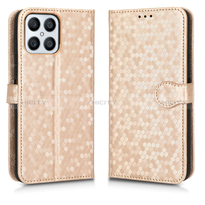 Coque Portefeuille Livre Cuir Etui Clapet C01X pour Huawei Honor X8 4G Or Plus