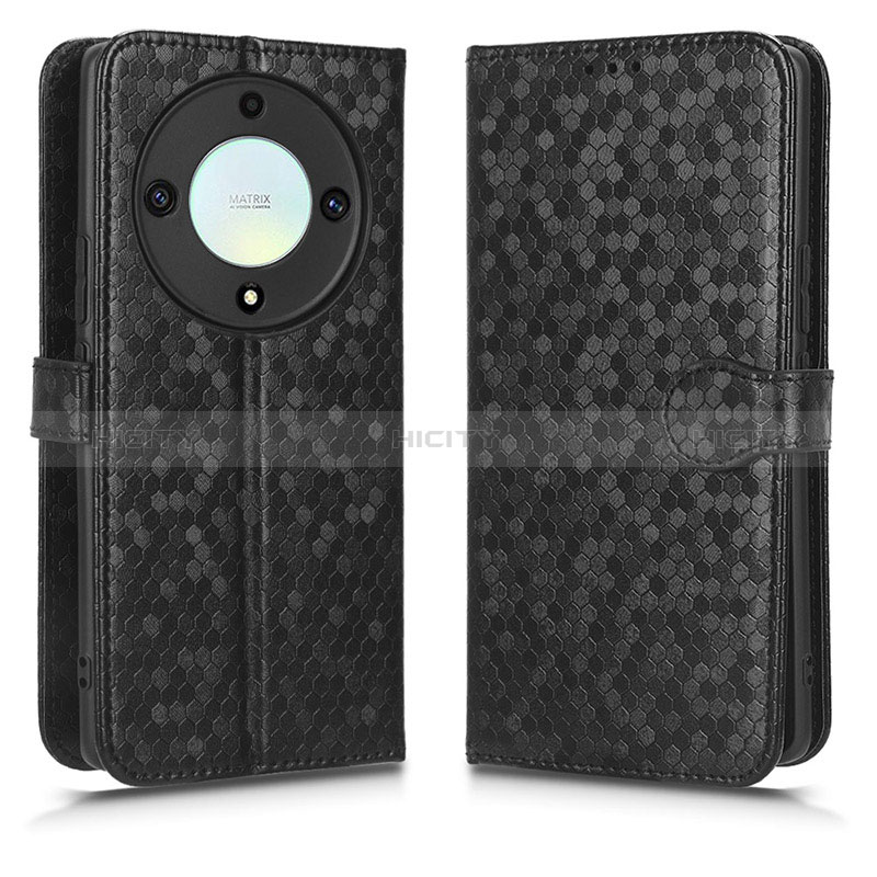 Coque Portefeuille Livre Cuir Etui Clapet C01X pour Huawei Honor X9a 5G Noir Plus