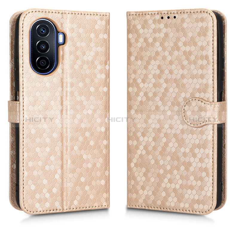 Coque Portefeuille Livre Cuir Etui Clapet C01X pour Huawei Nova Y71 Or Plus