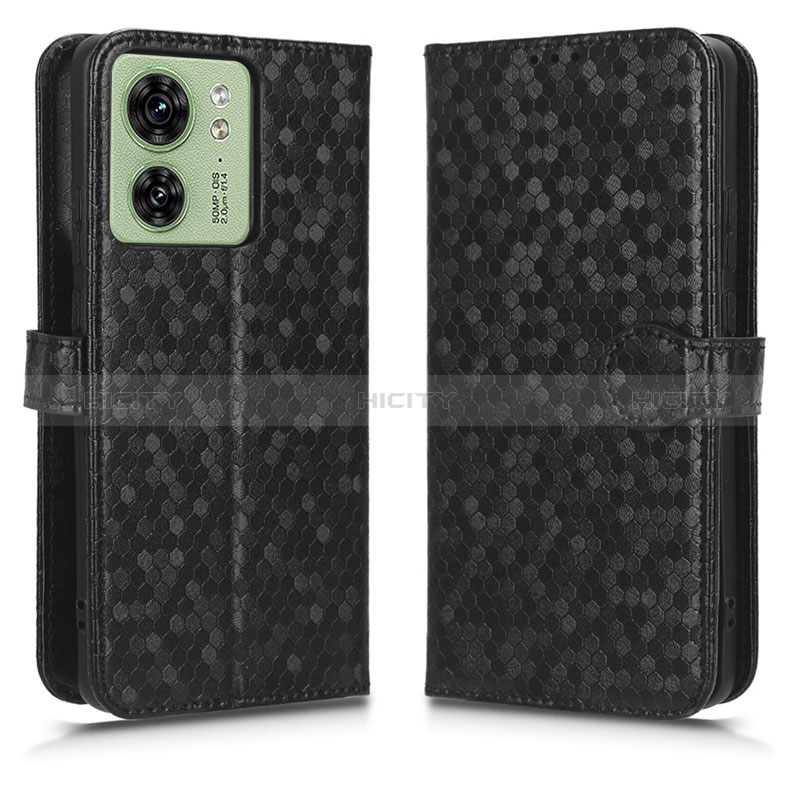 Coque Portefeuille Livre Cuir Etui Clapet C01X pour Motorola Moto Edge (2023) 5G Noir Plus