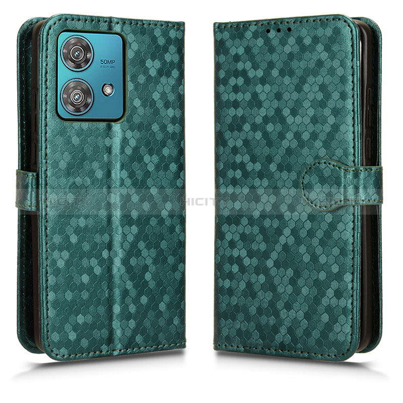 Coque Portefeuille Livre Cuir Etui Clapet C01X pour Motorola Moto Edge 40 Neo 5G Vert Plus